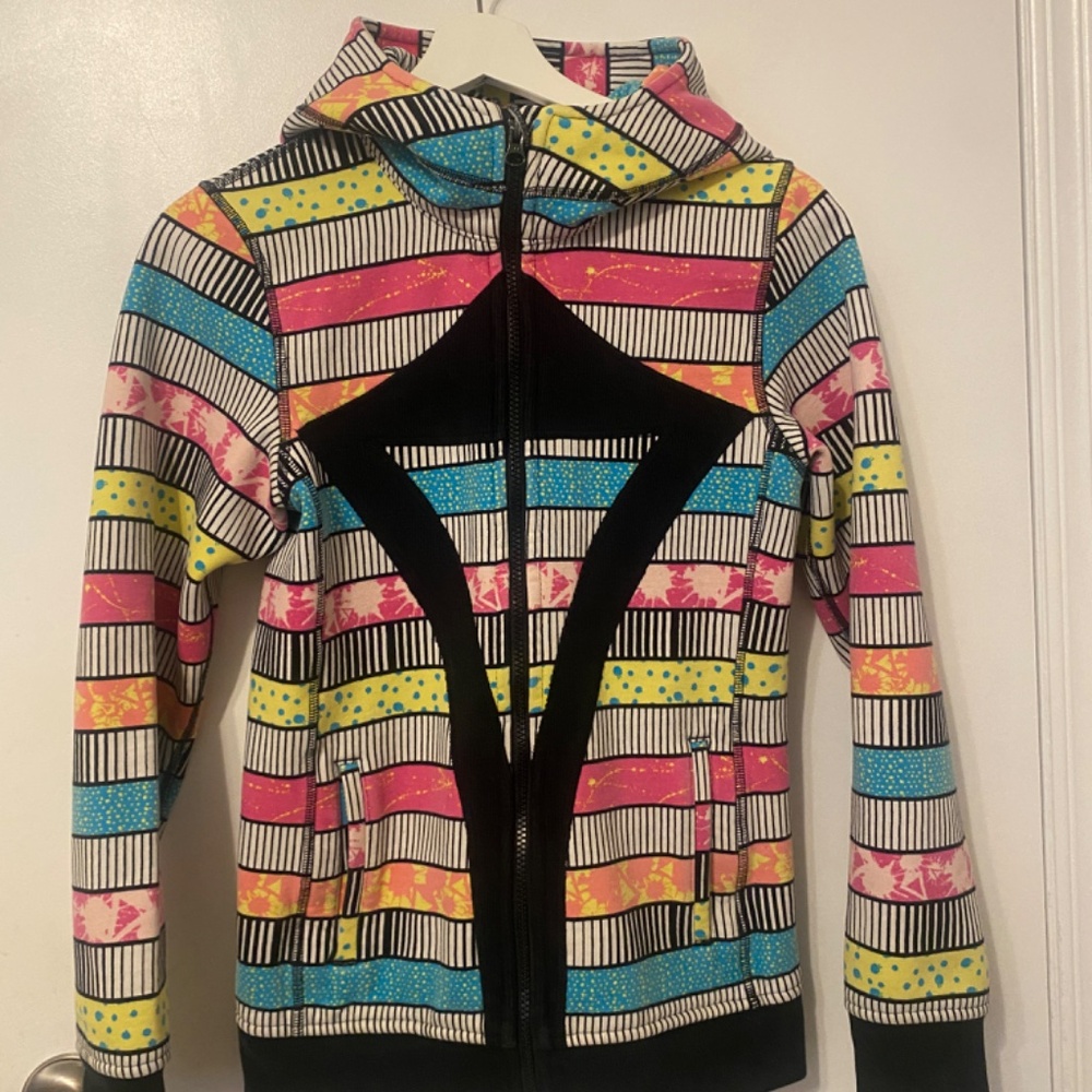 Ivivva by Lululemon Multicolor Scuba Zip Hoodie Size 14